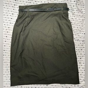 H&M OFFICE WORKWEAR GREEN SKIRT